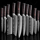 Conjunto de Facas em Aço Damasco - Compre 5 LEVE 6